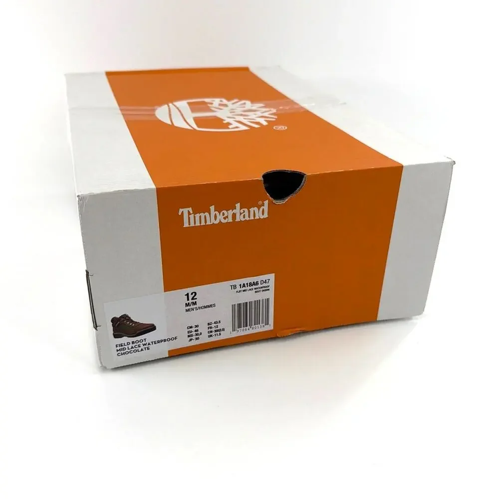 Timberland Men’s Chocolate Waterproof Field Boots Size 12